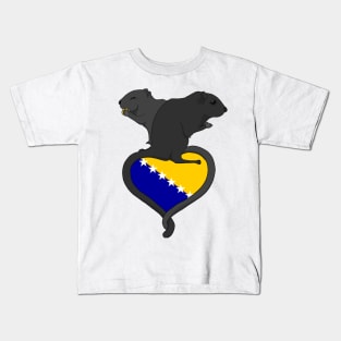 Gerbil Bosnia and Herzegovina (dark) Kids T-Shirt